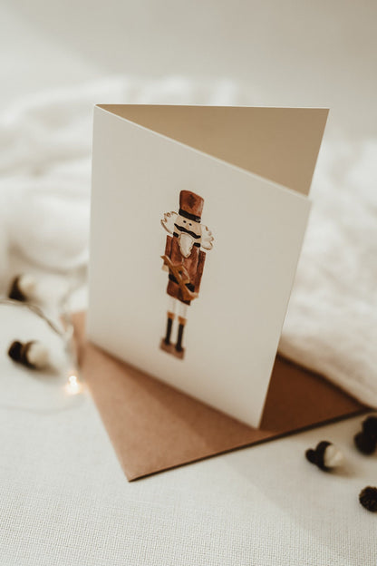 Weihnachtskarte Nussknacker minimalistisch